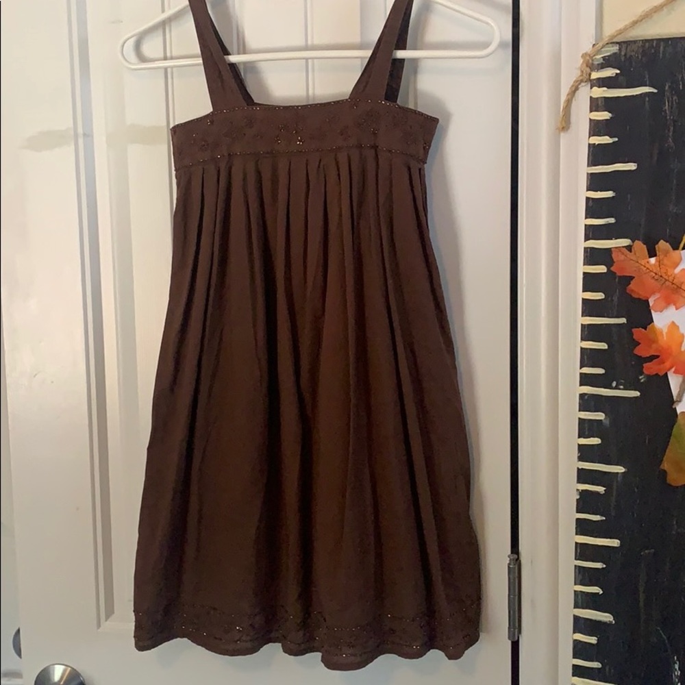 Gap dress, has small brown sequences outlining it
